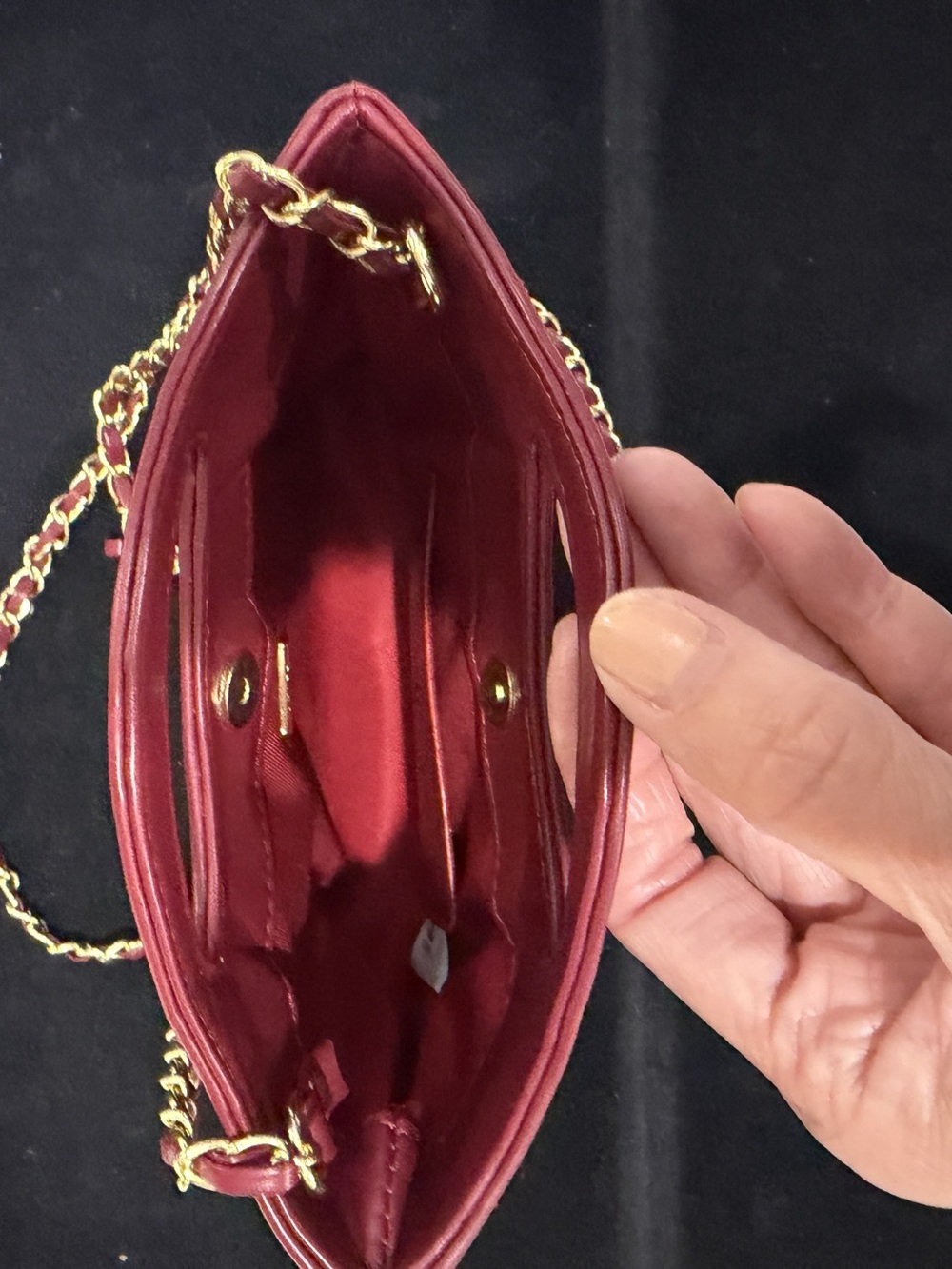 Chanel Mini Coco Top Handle cross body Bag in Maroon - Picture 12 of 12